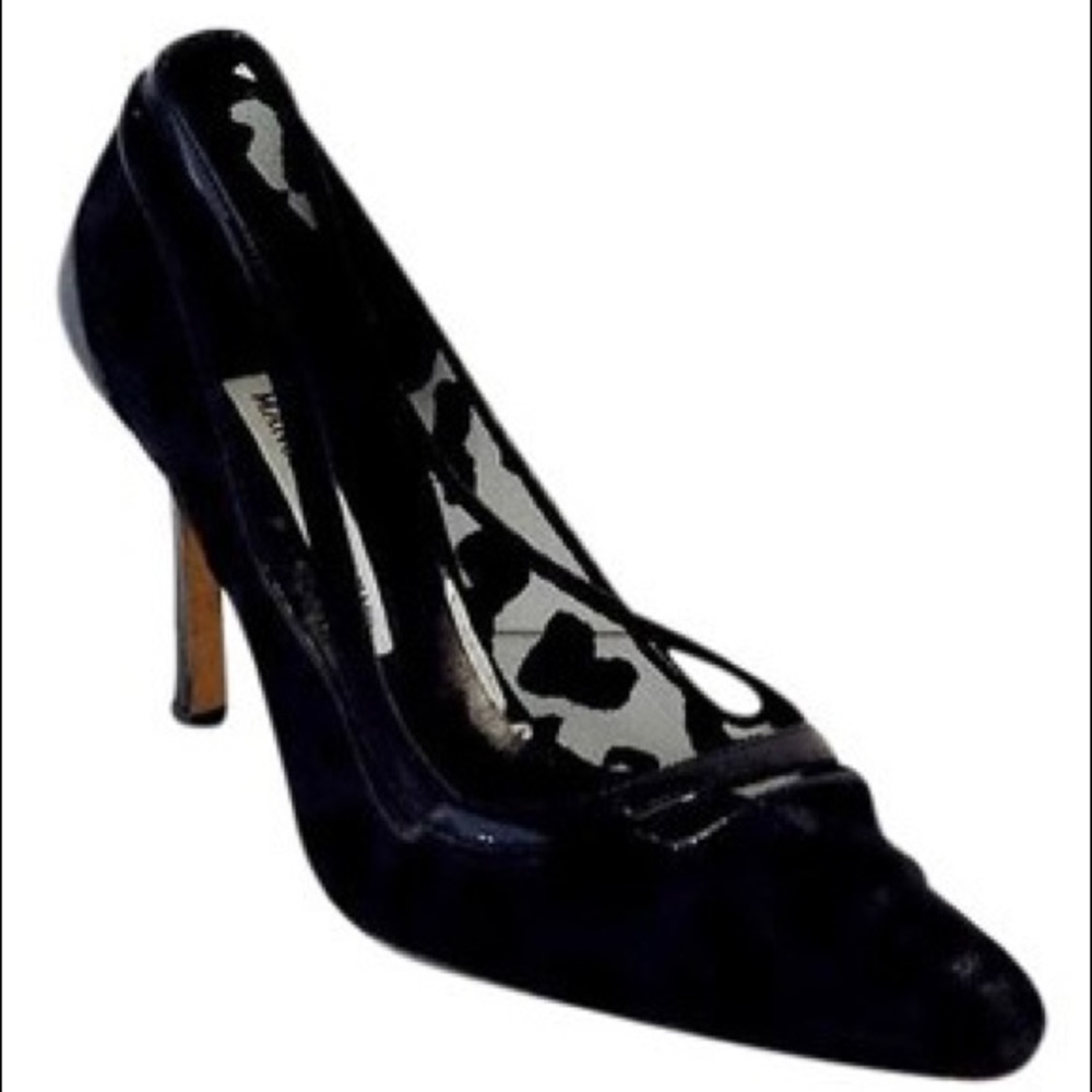 Manolo Blahnik Mesh Leopard Pump with Patton Trim